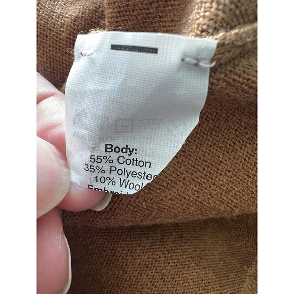 J Crew Sweater Brown Llama Embroidery Size XXL Whimsical - Picture 6 of 6